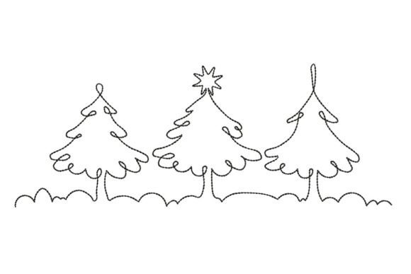 Reviewing Christmas Trees Line Art for Boutique Sweatshirts